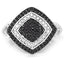 0.56 Carat Genuine White and Black Diamond Sterling Silver Ring