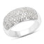 0.96 Carat White Diamond .925 Sterling Silver Engagement Ring