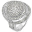 1.13 Carat Genuine White Diamond Sterling Silver Engagement Ring
