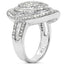 1.13 Carat Genuine White Diamond Sterling Silver Engagement Ring