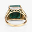 8.70 Carat Dyed Emerald & White Topaz Sterling Silver Ring
