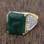 8.70 Carat Dyed Emerald & White Topaz Sterling Silver Ring
