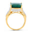 8.70 Carat Dyed Emerald & White Topaz Sterling Silver Ring