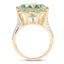 8.08 Carat Green Amethyst & White Topaz Sterling Silver Ring