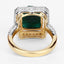 5.18 Carat Dyed Emerald & White Topaz Sterling Silver Ring