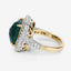 5.18 Carat Dyed Emerald & White Topaz Sterling Silver Ring
