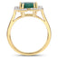 2.55 Carat Dyed Emerald & White Topaz Sterling Silver Ring
