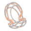 14K Rose Gold Plated 0.73 Carat Genuine White Diamond Ring