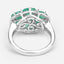 3.33 Carat Zambian Emerald & White Zircon Sterling Silver Ring