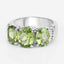 Anillo de Plata Esterlina con Peridoto y Topacio Blanco de 4.14 Quilates