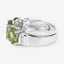 Anillo de Plata Esterlina con Peridoto y Topacio Blanco de 4.14 Quilates