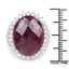 19.12 Carat Genuine Ruby and White Topaz Sterling Silver Ring