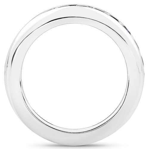 Bague de fiançailles en argent sterling avec saphir bleu véritable de 3,12 carats