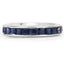 Bague de fiançailles en argent sterling avec saphir bleu véritable de 3,12 carats