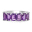3.30 Carat Genuine Amethyst Sterling Silver Engagement Ring