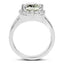 3.94 Carat Green Amethyst & White Topaz Sterling Silver Ring