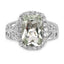 3.94 Carat Green Amethyst & White Topaz Sterling Silver Ring
