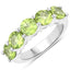 Bague de fiançailles en argent sterling avec péridot véritable de 3,25 carats