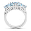 Bague en argent sterling avec topaze bleue véritable de 2,50 carats