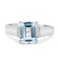 Anillo de Plata Esterlina con Topacio Azul y Topacio Blanco de 2.64 Quilates