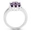 Anillo de Compromiso de Plata Esterlina con Amatista Genuina de 2.80 Quilates