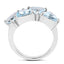 Bague en argent sterling .925 avec topaze bleue véritable de 5,00 carats