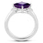 2.55 Carat Amethyst and White Topaz Sterling Silver Ring
