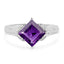 2.55 Carat Amethyst and White Topaz Sterling Silver Ring