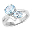 2.55 Carat Genuine Blue Topaz Sterling Silver Ring