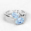 2.55 Carat Genuine Blue Topaz Sterling Silver Ring