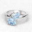 2.55 Carat Genuine Blue Topaz Sterling Silver Ring