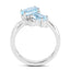 2.55 Carat Genuine Blue Topaz Sterling Silver Ring