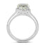 1.87 Carat Green Amethyst & White Topaz Sterling Silver Ring