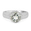 1.87 Carat Green Amethyst & White Topaz Sterling Silver Ring