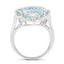 Anillo de Plata de Ley con Topacio Azul Genuino de 5.40 Quilates
