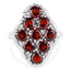 Anillo de Compromiso de Granate Genuino de 5.22 Quilates en Plata Esterlina .925