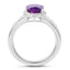 Bague de fiançailles en argent sterling avec améthyste de 1,73 carat et topaze blanche