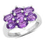 Anillo de Compromiso de Amatista Genuina de 3.01 Quilates en Plata Esterlina .925