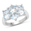3.57 Carat Genuine Blue Topaz .925 Sterling Silver Engagement Ring