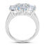 3.57 Carat Genuine Blue Topaz .925 Sterling Silver Engagement Ring