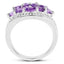 Bague en argent sterling .925 avec améthyste véritable de 1,91 carat