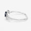 Bague de fiançailles en saphir bleu de 0,78 carat et diamant en or blanc 14K