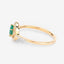 Anillo de Compromiso de Esmeralda Zambiana de 0.55 Quilates y Diamante Blanco en Oro de 14K
