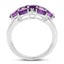 3.05 Carat Amethyst and White Topaz Sterling Silver Ring