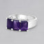 2.85 Carat Genuine Amethyst Sterling Silver Engagement Ring