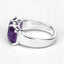 2.85 Carat Genuine Amethyst Sterling Silver Engagement Ring