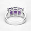 2.85 Carat Genuine Amethyst Sterling Silver Engagement Ring