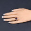 2.71 Carat Genuine Amethyst and White Topaz Sterling Silver Ring