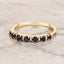 0.43 Carat Blue Sapphire & White Diamond 14K Yellow Gold Engagement Ring
