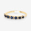 0.43 Carat Blue Sapphire & White Diamond 14K Yellow Gold Engagement Ring